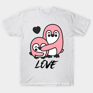 Valentines Penguin Love Honeymoon Cute T-Shirt